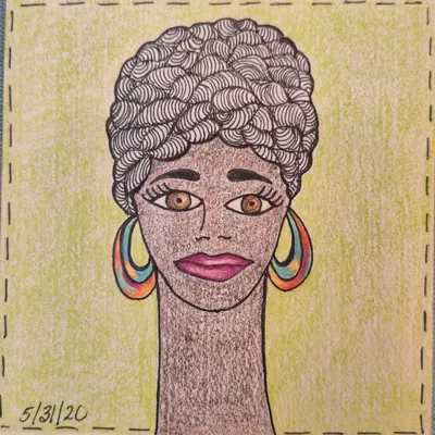 Braids & Boundaries — hand-drawn café-girl portrait from Café Girls Volume 1 by Frances Catania (Chapter 1)