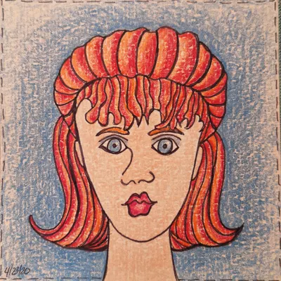 The Crimp Has Risen — hand-drawn café-girl portrait from Café Girls Volume 1 by Frances Catania (Chapter 1)