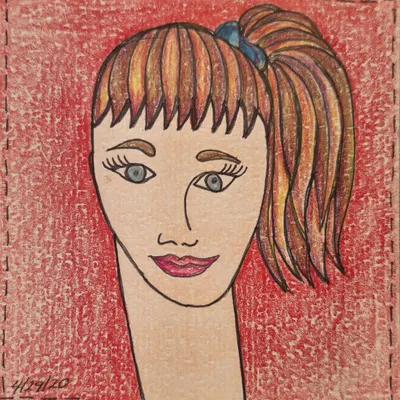 Ponytail Purpose — hand-drawn café-girl portrait from Café Girls Volume 1 by Frances Catania (Chapter 1)