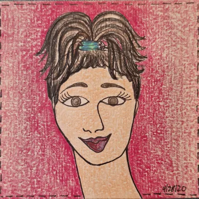 Top of My List — hand-drawn café-girl portrait from Café Girls Volume 1 by Frances Catania (Chapter 1)