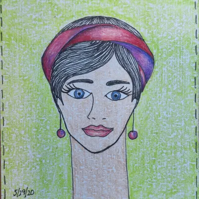 Cherry-Quiet Reset — hand-drawn café-girl portrait from Café Girls Volume 1 by Frances Catania (Chapter 2)